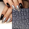 6 Sheets Hollow Star Nail Stickers Unique Star Nail Art