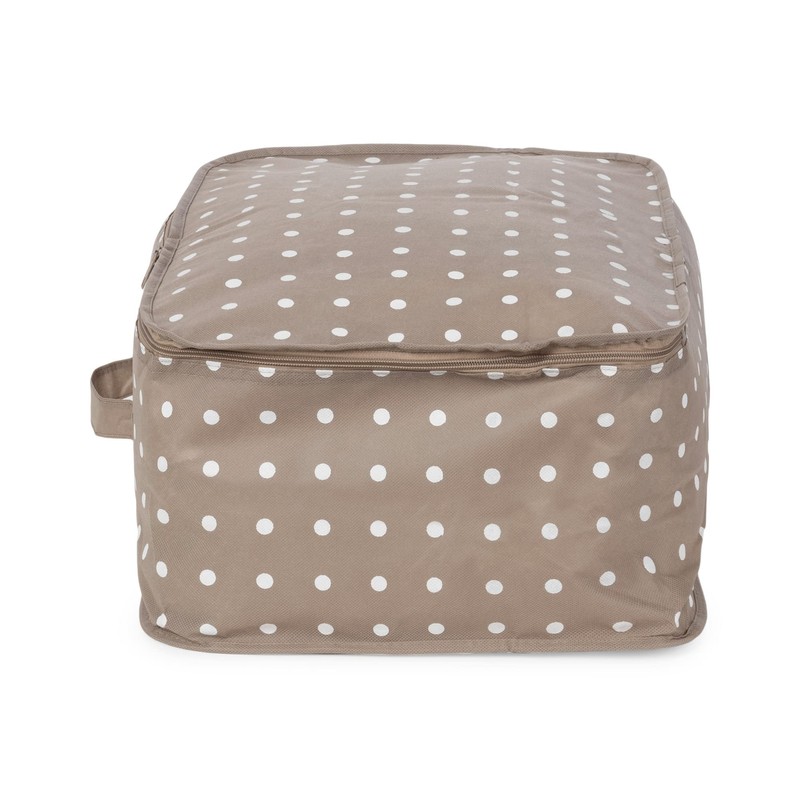 Compactor Rivoli Storage Bag with Zip, Polypropylene, Brown/White,34.5x 45.2 x