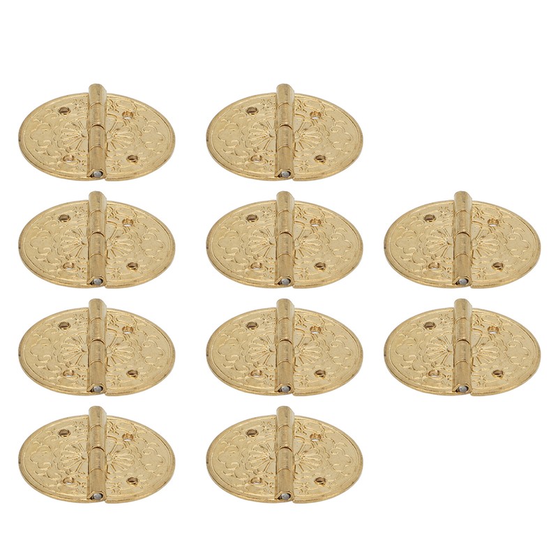 10pcs Mini Antique Hinges Round Exquisite Retro Design Corrosion Resistance