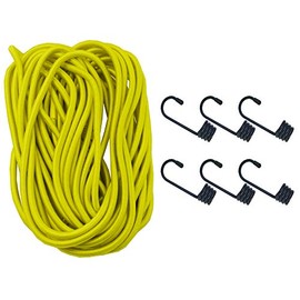 Savage Island Heavy Duty 8mm Bungee Cord Elastic Tie Down Straps Rope With 6 Hooks