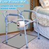 Bedside Commodes Mat Portable Bedside Toilet Mat with Raised Edge,