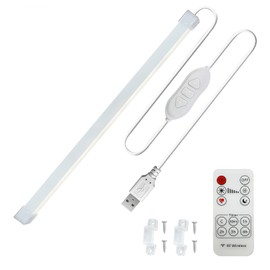 Guosan Cabinet Light Kitchen Light with LED Bar Remote Control, Input Voltage 5V Ultra Thin, Easy Installation, No Wires, For Kitchen, Wardrobe, Cabinets, Stairs, Plug and Play, Available in 7 Colors