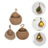 Levemolo 3pcs Wall Hanging Teardrop Baskets Rustic Vegetable and Fruit