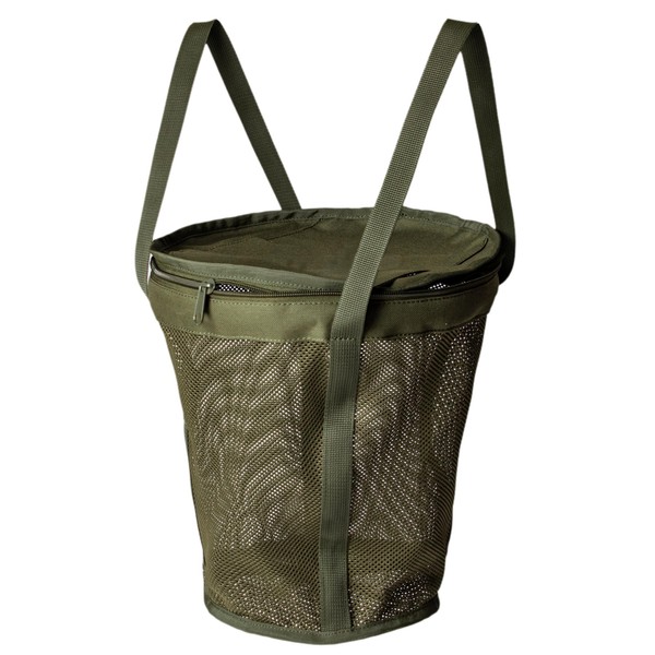 Foldable Foraging Mesh Basket Bucket for Mushroom Gathering, Fruits Apples