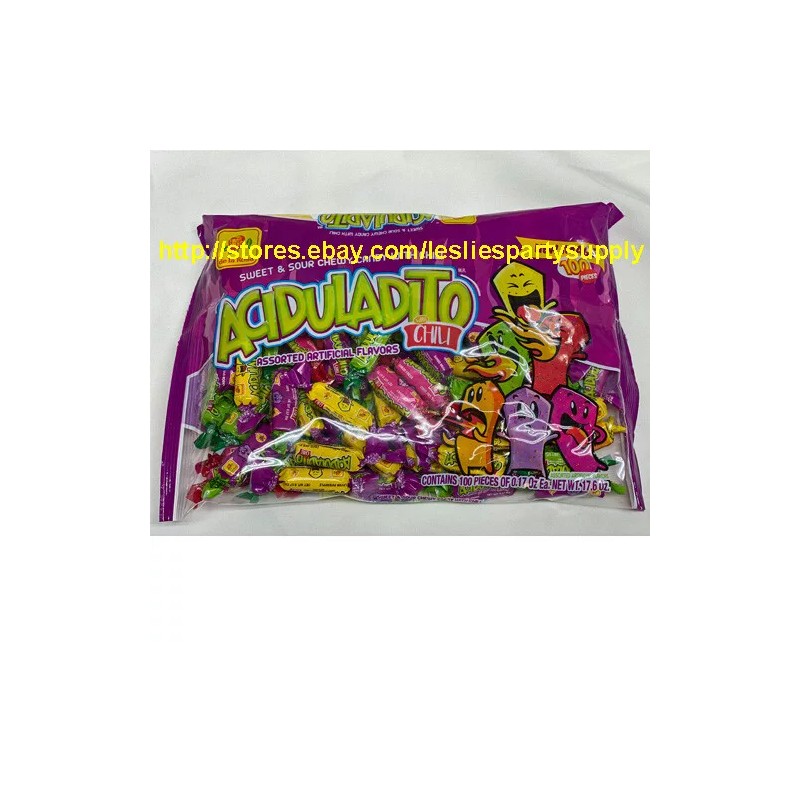 De la rosa Aciduladito with chili Assored Artidficial Flavors 100-pcs