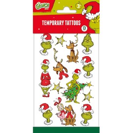 Totum 240056 Grinch Temporary Tattoos, Green
