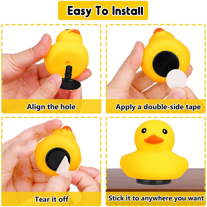 10 Pcs Duck Holder for Jeep Dash, Rubber Duck Mount,
