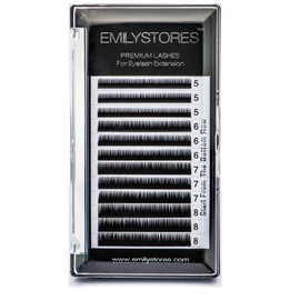 EMILYSTORES Bottom Lash Extension Eyebrow Eyelash Extensions Under Lower False Lashes Mixed J Curl 0.10mm Length 5mm 6mm 7mm 8mm In One Tray