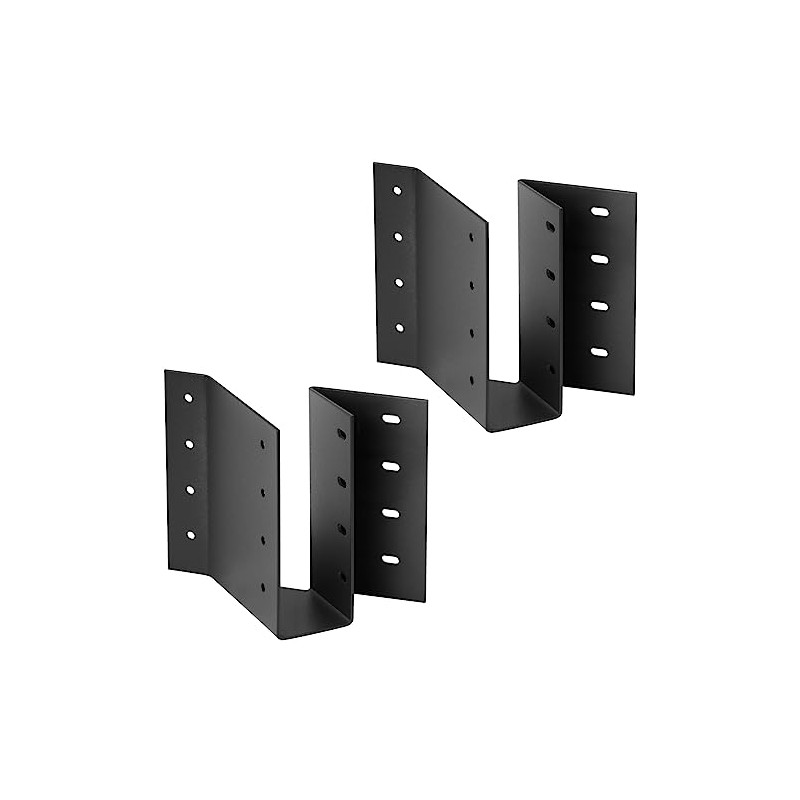 MOUNTAIN_ARK 2 Pack 2 x 6 Black Joist Hanger Skewed
