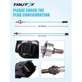 TAUTOY 234-5029 234-4238 O2 Sensor de oxígeno aguas arriba abajo 2 piezas 2.0L 2.4L para Hyundai Sonata Santa Fe Tucson 2009-2016, para Kia Forte Koup Forte5 Optima Rondo Sorento Sportage