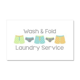 CafePress Wash & Fold Laundry Service Car Magnet 20 X 12 Car Magnet, 20"x 12" Magnetic Door Display