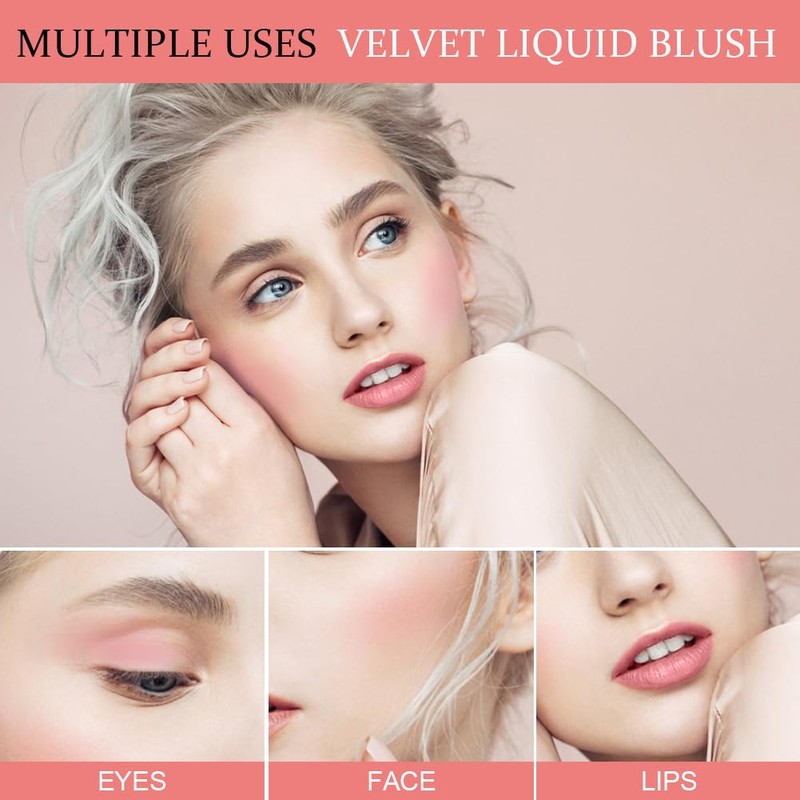 LOPHE Liquid Blush for Cheeks, Soft Cream Liquid Blush Stick