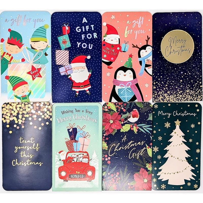 8 Assorted Money Voucher Wallets with White Envelopes