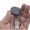 2 Pack - Heavy Duty Retractable Badge Reel with Key