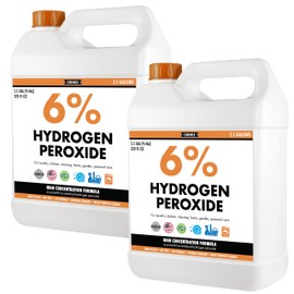 Chromex 6 Percent Hydrogen Peroxide, Food Grade, Home, Kitchen, Bath Cleaner, Laundry, Whitening, 5 Gallons