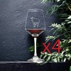 Unmarked Mountain Goat Wine Glasses x4 Premium 12 Oz Personalize