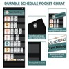 ABCKEY Class Schedule Pocket Chart, Double-Sided Foldable, for Teacher and