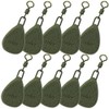 DNA Leisure 10 x Flat Pear Carp Coarse Fishing Angling Weights 1.5oz 2oz 2.5oz 3oz & 3.5oz NGT (1.5oz)