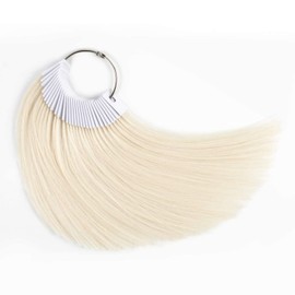 SOYZMYX Hair Swatches 100% Human Hair Color Rings Testing Fashion Colors Samples 8 inch Lightest Blonde 30 PCS/Pack