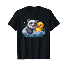 Panda In A Bubble Bath - Panda Bear Japanese T-Shirt