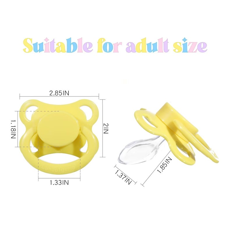 Landofgenie Large Teat Shield Dummy for Adults Yellow
