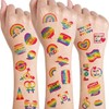 Runmeihe 10 Sheets Rainbow Pride Temporary Tattoos – Waterproof Gay