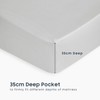 Wake In Cloud - Queen Fitted Sheet Set, 1000TC Ultra