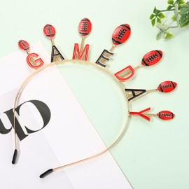 PHALIN Game Day Headband for Women Colorful Enamel Rhinestone Gameday Hairband Football Baseball Hair Accessory Sport Headband Gifts (Game Day 5)