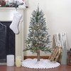 Pre-Lit Medium Flocked Alpine Artificial Christmas Tree - 4' -