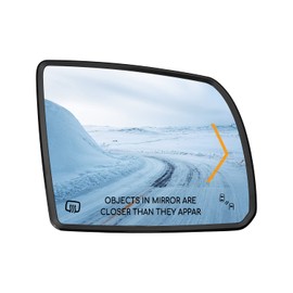 87903-0C030 Passenger Side Heated Mirror Glass Fit for Toyota Sequoia 2008-2017 Toyota Tundra 2007-2020, Passenger Right Side Rear View Mirror Glass with Turn Signal Lamp And Blind Spot Detection