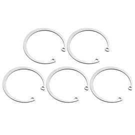 sourcing map 5Pcs 75mm Internal Retaining Ring Circlip, 304 Stainless Steel Internal Circlip Snap Rings C-Clips for Grooved Shafts Studs, Silver Tone
