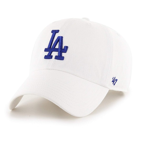'47 Los Angeles Dodgers White Clean Up Dad Hat Adjustable Slouch Cap