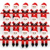 15 Pack Mini Santa Figurines, Christmas Decorations with Movable Legs