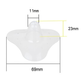 Finever Nipple Shields for Nursing Newborn for Women Breastfeeding Baby Premium Contact Nippleshield for with Latch Difficulties or Flat or Inverted Nipples Clear (20mm/0.78inch, 2 Count)