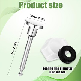 2 Set Tub Diverter Repair Kit Including Diverter Valve Stems Cup Seals and Gates Bathroom Shower Bathtub Leaky Faucet Repair Replacement Parts Silver 2.36 × 0.72 Inches Stainless Steel