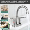 PARLOS Swivel Spout 2-Handle Brushed Nickel Bathroom Sink Faucet with