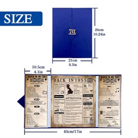 back in 1955 Poster 70th Birthday Gifts for Women and Men,Vintage Happy 70th Birthday Decoration Supplies for 70 Year Old,Folded