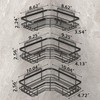 HuggieGems 3 Pack Corner Shower Caddy Organizer Shelf with Hooks,