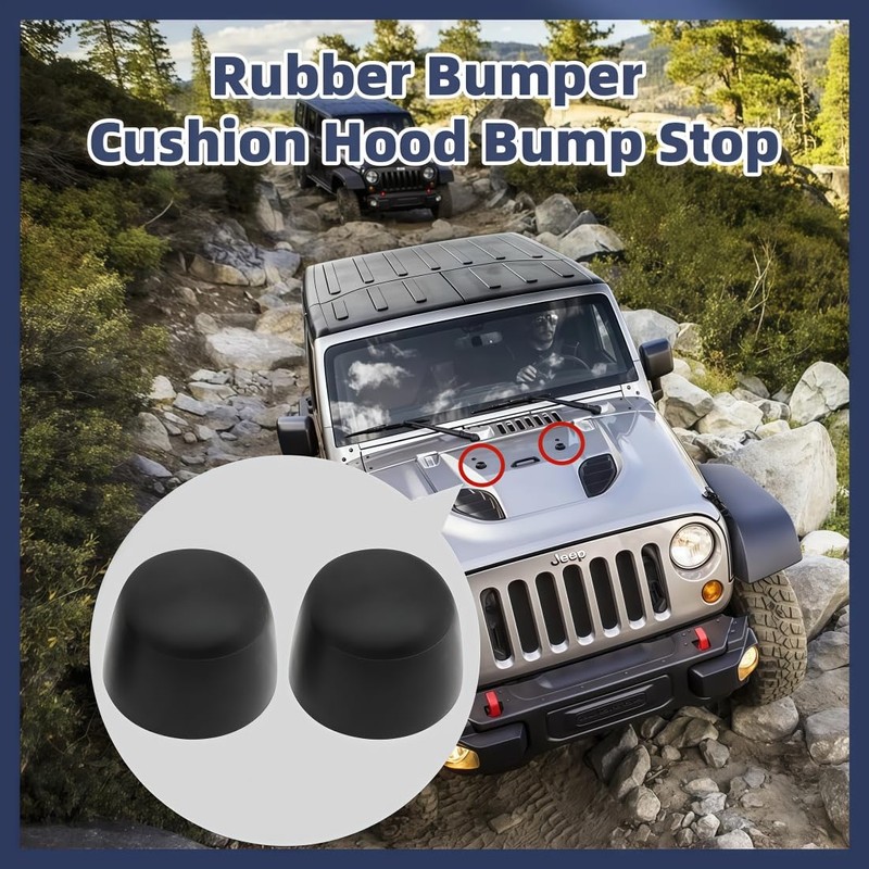 4Pcs Black Rubber Bumper Cushion Hood Bump Stop Fit for