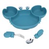 3pcs Toddler Divided Plate Set Silicone Baby Suction Plate Anti