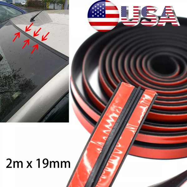 Unbranded 2m 19mm Car Front Rear Window Windshield Edge Roof