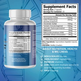 Pelican Vitamins Osteo Guard- Joint Health Support- 5 Bottles- 300 Capsules