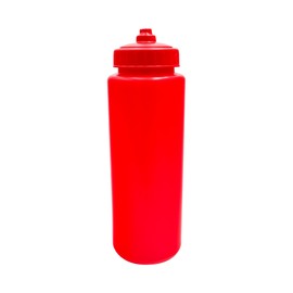 25-Pack, 32 oz Water Bottles, BPA Free Squeeze Bottle, Red Water Bottle with Red Lid, Made in USA by Gary Plastic Packaging