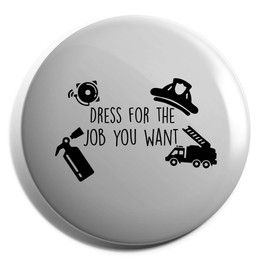 Hippowarehouse Dress for the job you want, Fireman Badge Pin 38mm