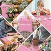 Famstar Table Cloth Pink 6FT Spandex Tablecloth for Rectangle Fitted
