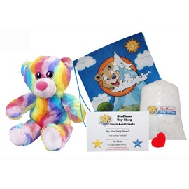 Make Your Own Stuffed Animal 16 Inch Bubble Gum Bear - No Sew - Kit with Cute Backpack!