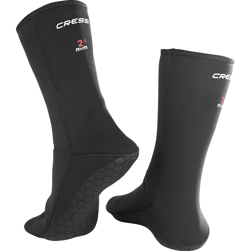 Cressi Men's Metallite Neoprene Diving Socks - Black, Large