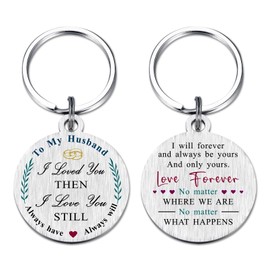 EE&YU Husband Keychain from Wife, I Love My Husband Gifts, Husband Birthday Christmas Key Chain, Husband Anniversary Present for Him
