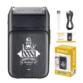 KEMEI KM-T366 Electric Foil Shaver for Men, Cordless Beard Trimmer with Pop-up Trimmer, Rechargeable Mens Razors for Shaving & Bald Head
