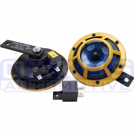 Hella Sharptone Horn Kit (Yellow) 12V 415/350Hz Yellow   H31000001